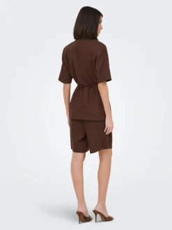 JDYNAOMI Taille moyenne Loose Fit Lin Bermuda
