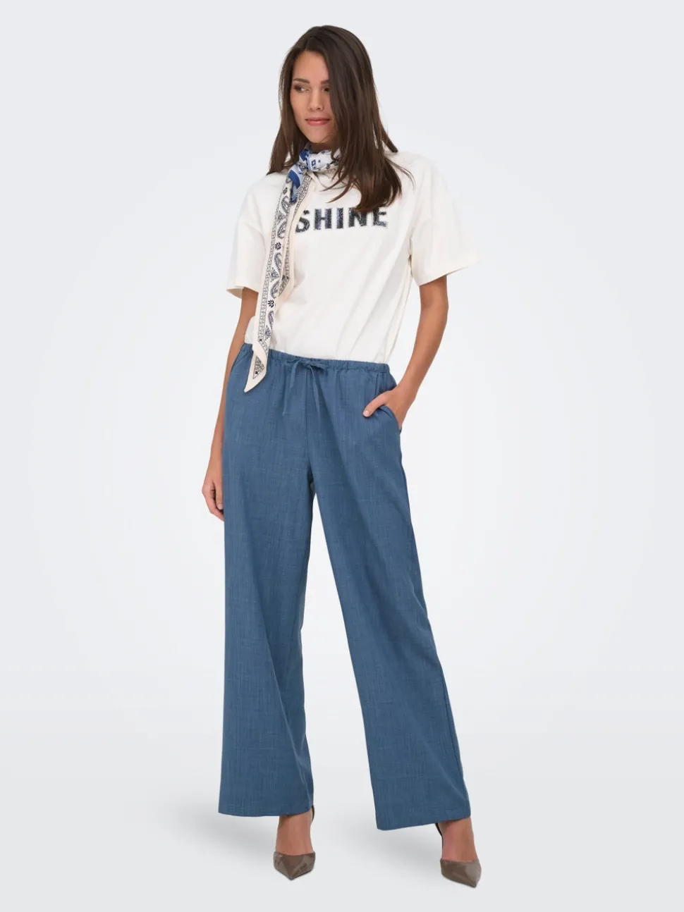JDYNINA Wide Leg Fit Pantalon à jambe large