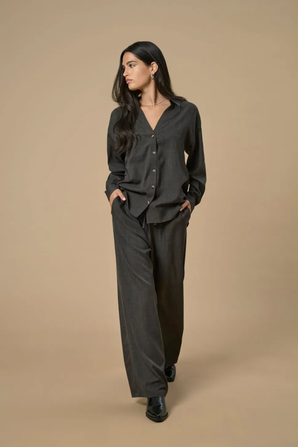 JDYNINA Wide Leg Fit Pantalon à jambe large