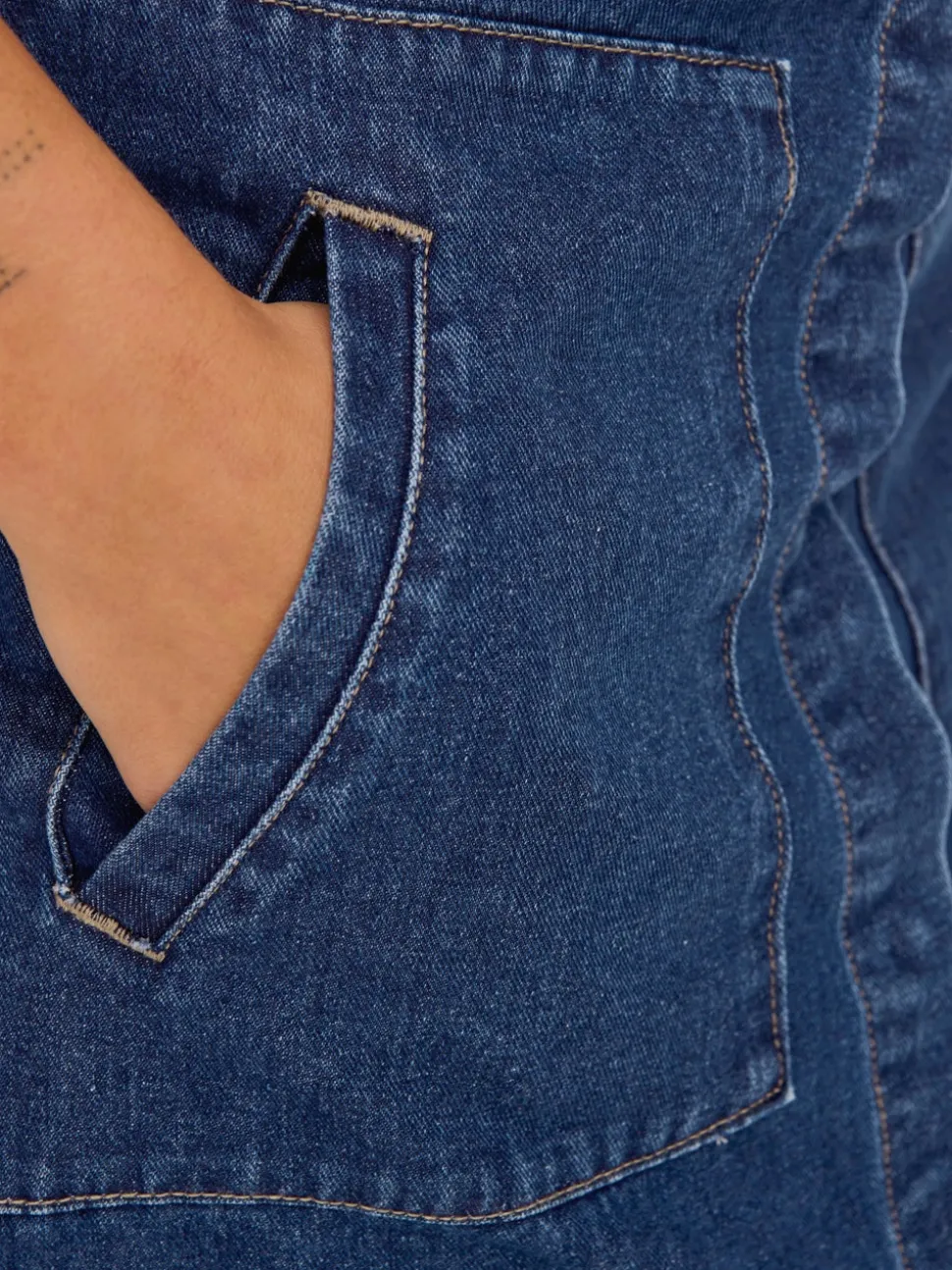 JDYOLIVIA Jean Jupe en denim Jupe longue