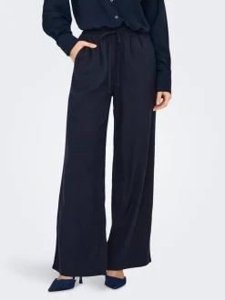 JDYSAY Loose Fit Lin Pantalon à jambe large
