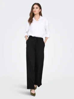 JDYSAY Loose Fit Lin Pantalon à jambe large