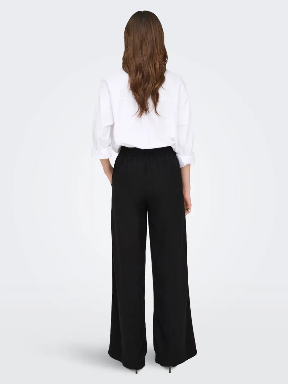 JDYSAY Loose Fit Lin Pantalon à jambe large