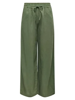 JDYSAY Loose Fit Lin Pantalon à jambe large