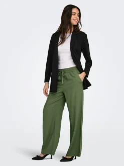 JDYSAY Loose Fit Lin Pantalon à jambe large