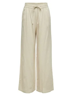 JDYSAY Loose Fit Lin Pantalon à jambe large