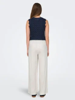 JDYSAY Loose Fit Lin Pantalon à jambe large