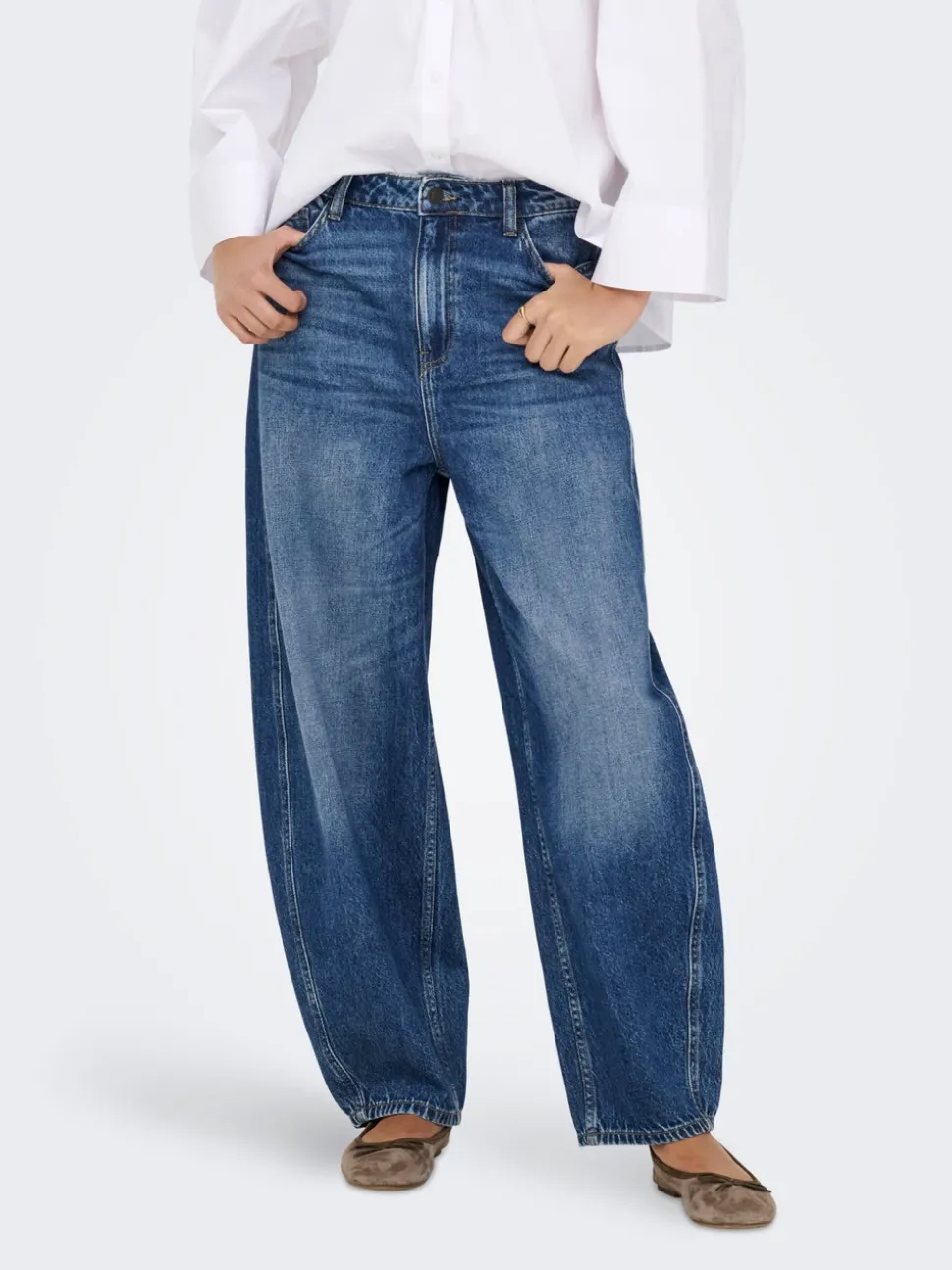 JDYSUSIE Taille moyenne Coupe barrel Jeans