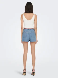 JDYZIGGA Taille haute Loose Fit Short en denim