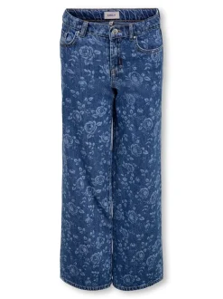 KOGHOPE Taille haute Wide Leg Fit Longueur cheville Jeans