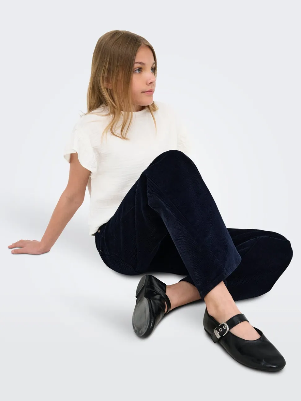KOGHOPE Wide Leg Fit Corduroy Pantalon