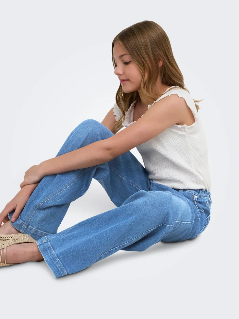 KOGNEW Taille moyenne Wide Leg Fit Jeans