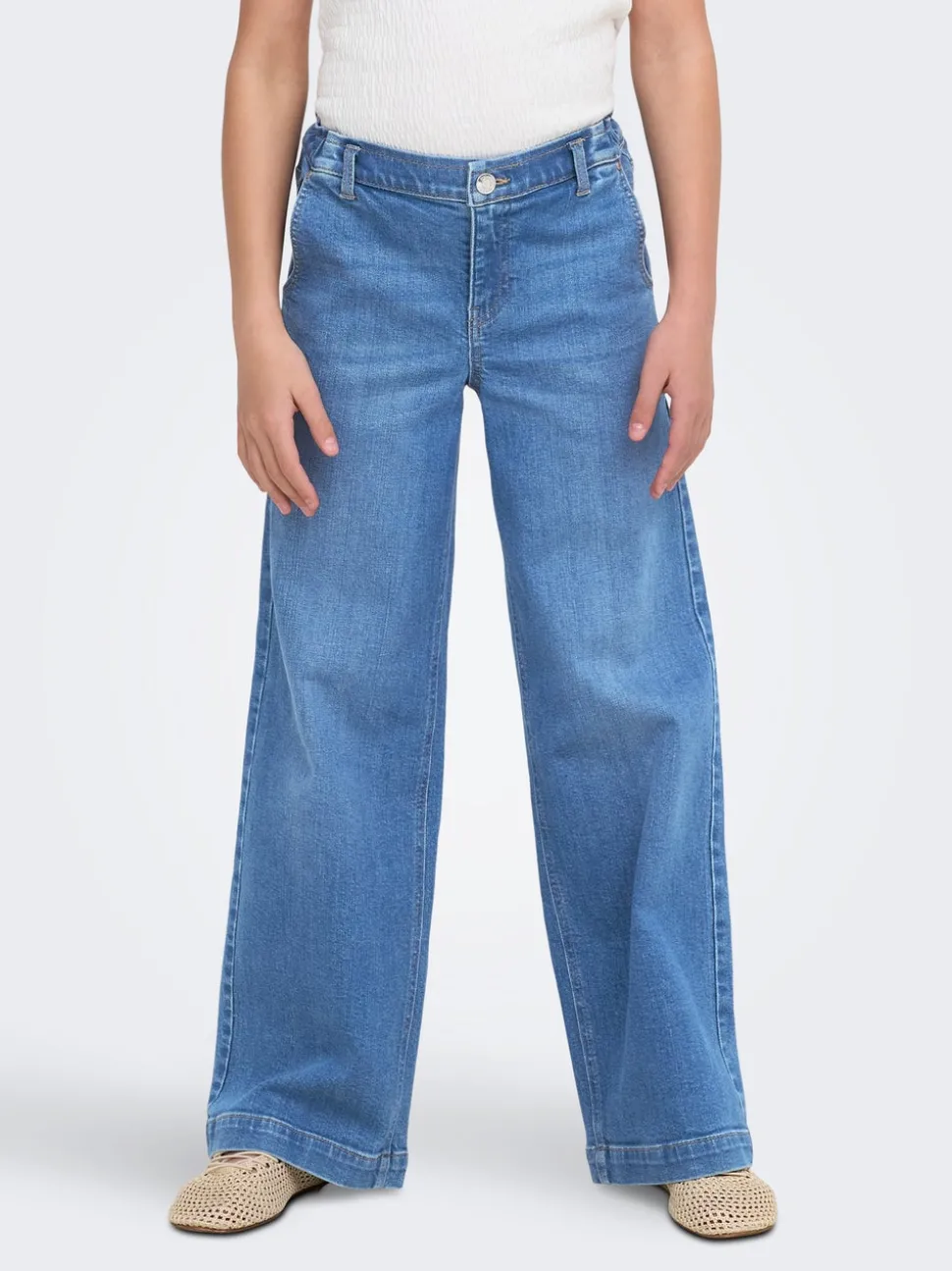 KOGNEW Taille moyenne Wide Leg Fit Jeans