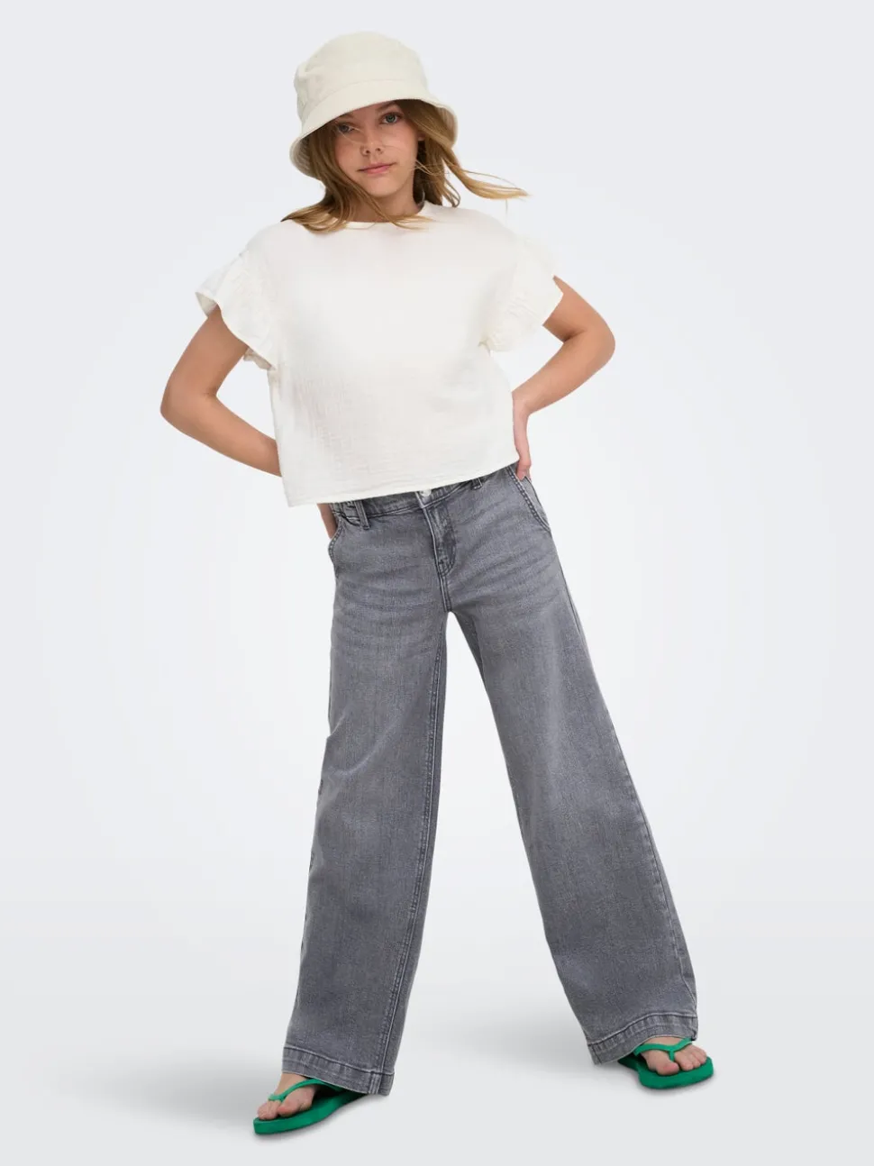 KOGNEW Taille moyenne Wide Leg Fit Jeans