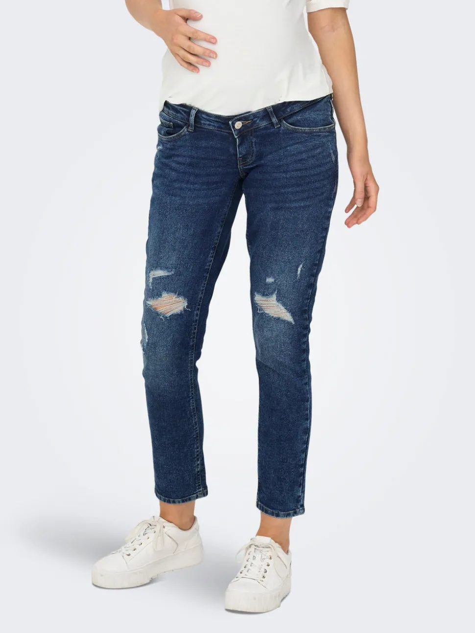 OLMENEDA Taille haute Straight Fit Longueur cheville Jeans