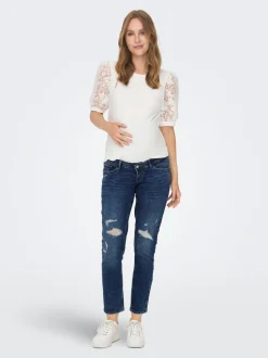 OLMENEDA Taille haute Straight Fit Longueur cheville Jeans