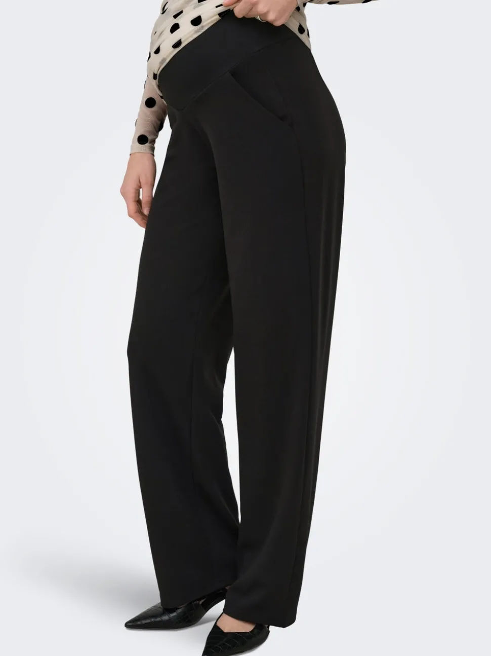 OLMMANIA Regular Fit Pantalon à jambe large