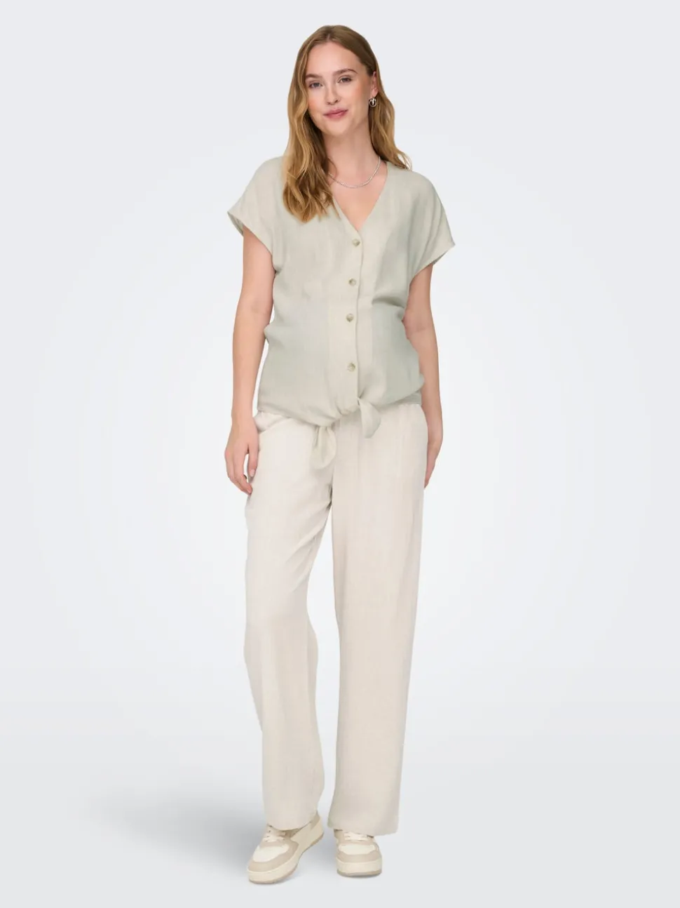 OLMSIESTA Straight Fit Lin Pantalon