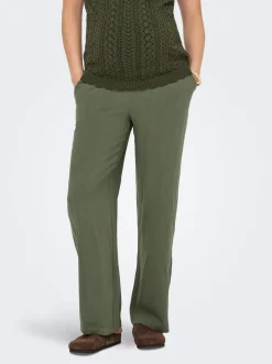 OLMSIESTA Straight Fit Lin Pantalon
