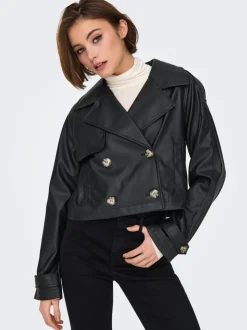 ONLAMIA Veste en cuir synthétique