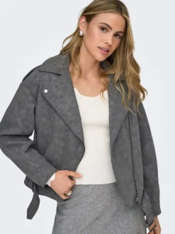ONLAVA Veste en cuir synthétique