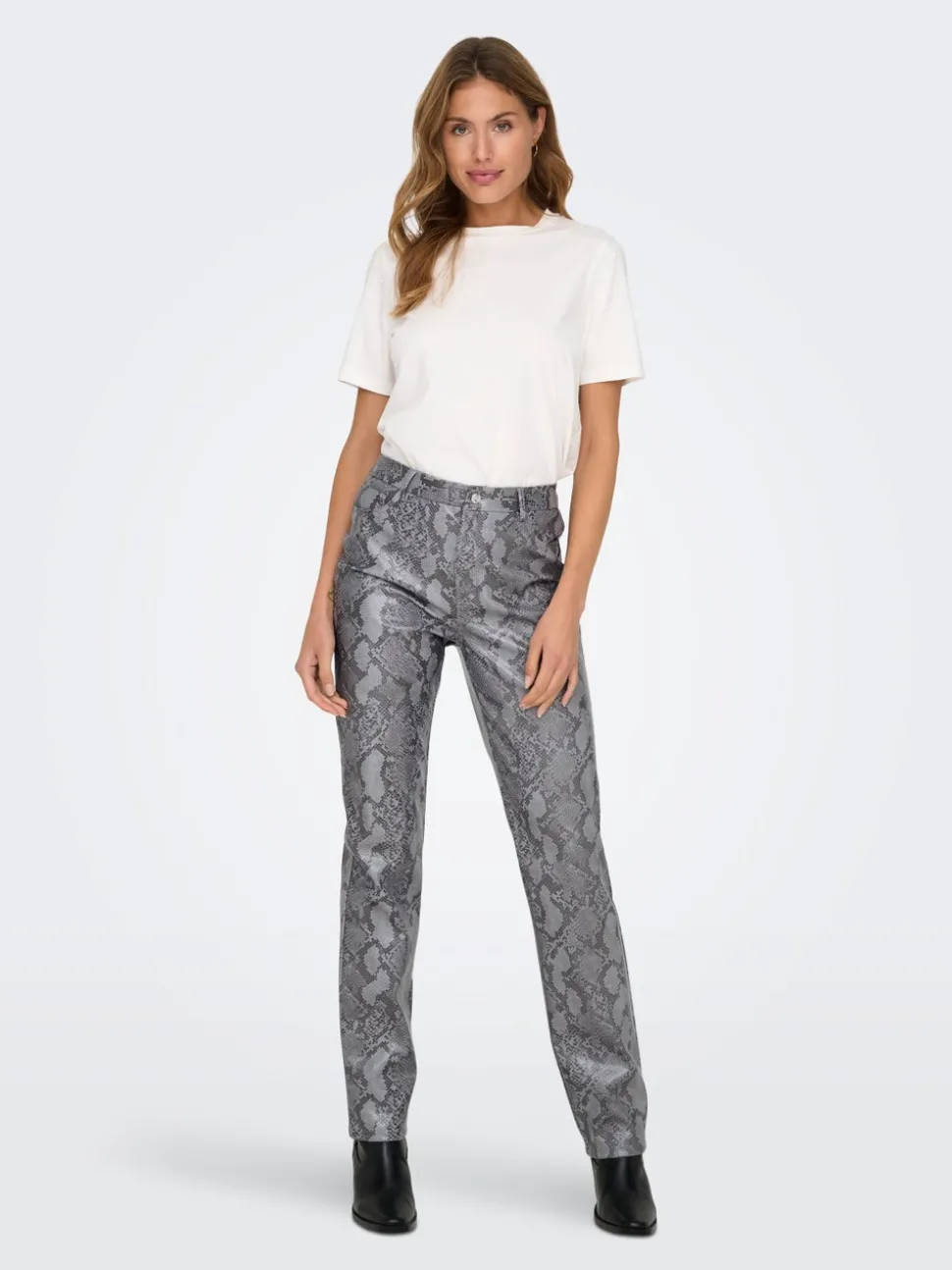 ONLAZULA Straight Fit Pantalon en cuir synthétique