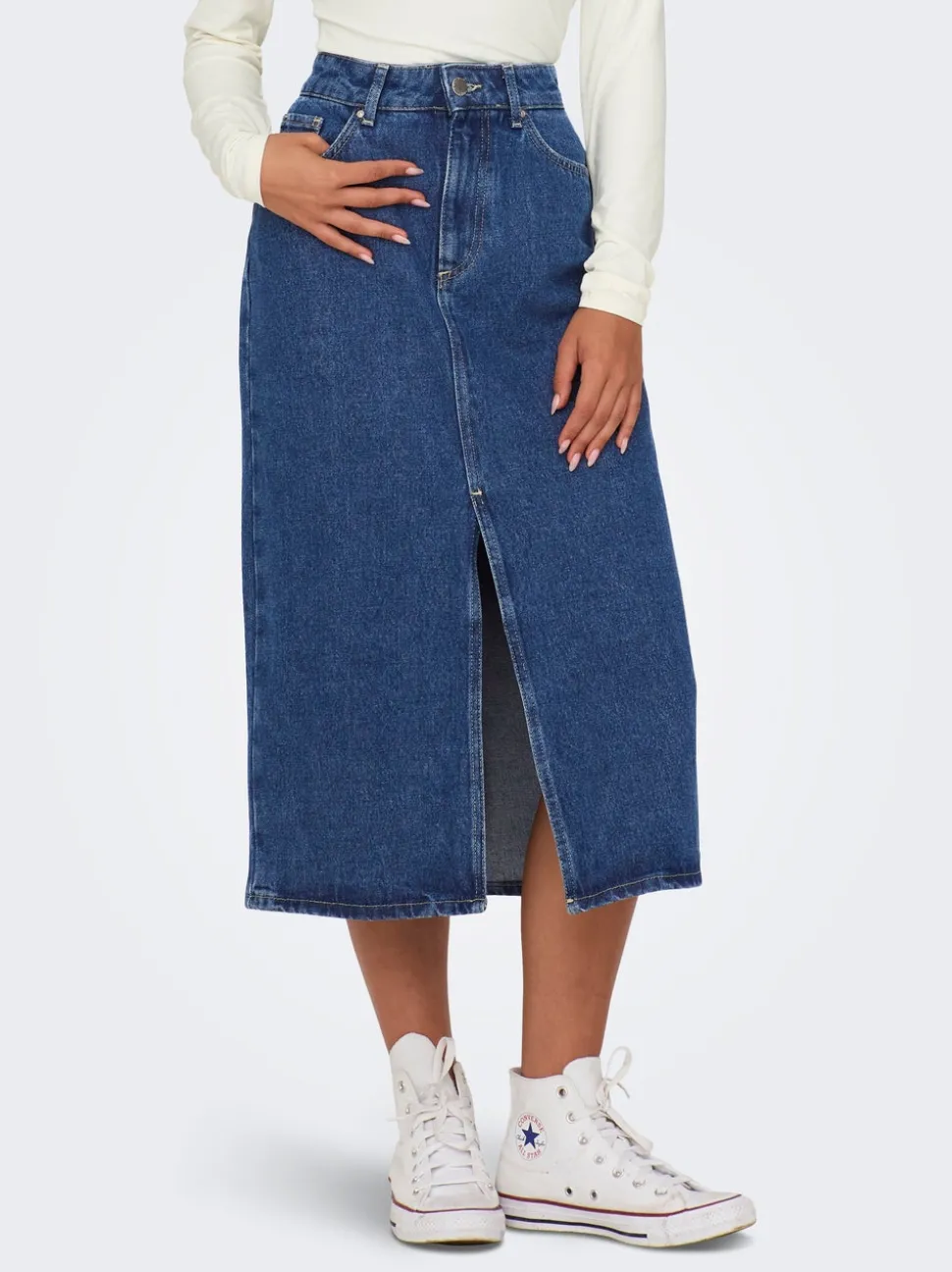 ONLBIANCA Jean Jupe en denim Jupe midi