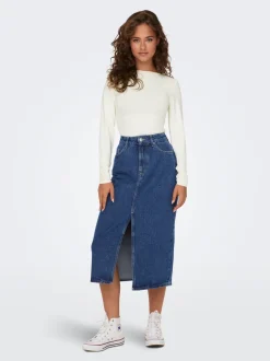 ONLBIANCA Jean Jupe en denim Jupe midi