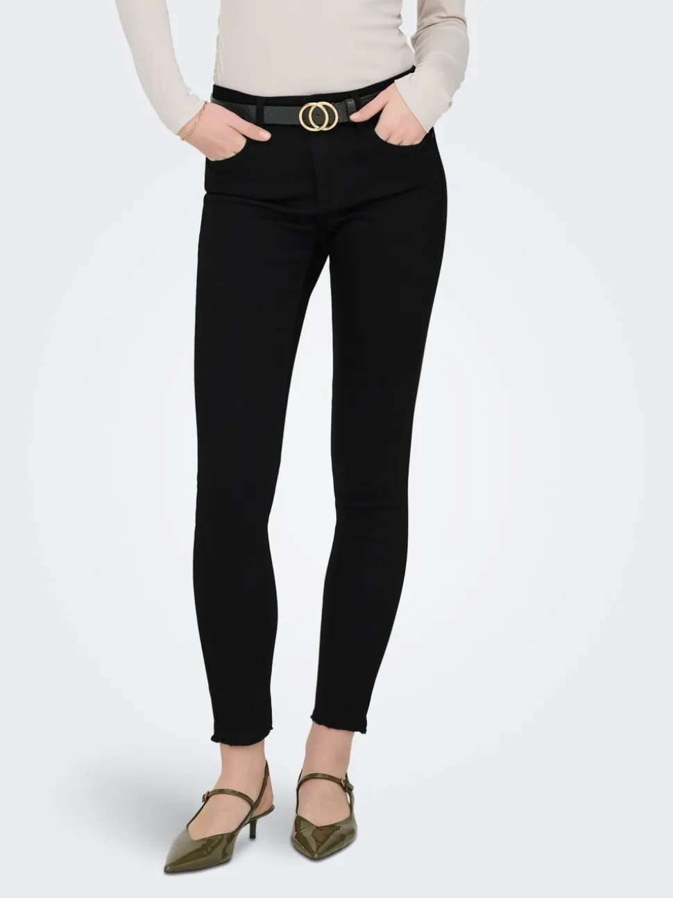ONLBLUSH Taille moyenne Skinny Fit Longueur cheville Jeans