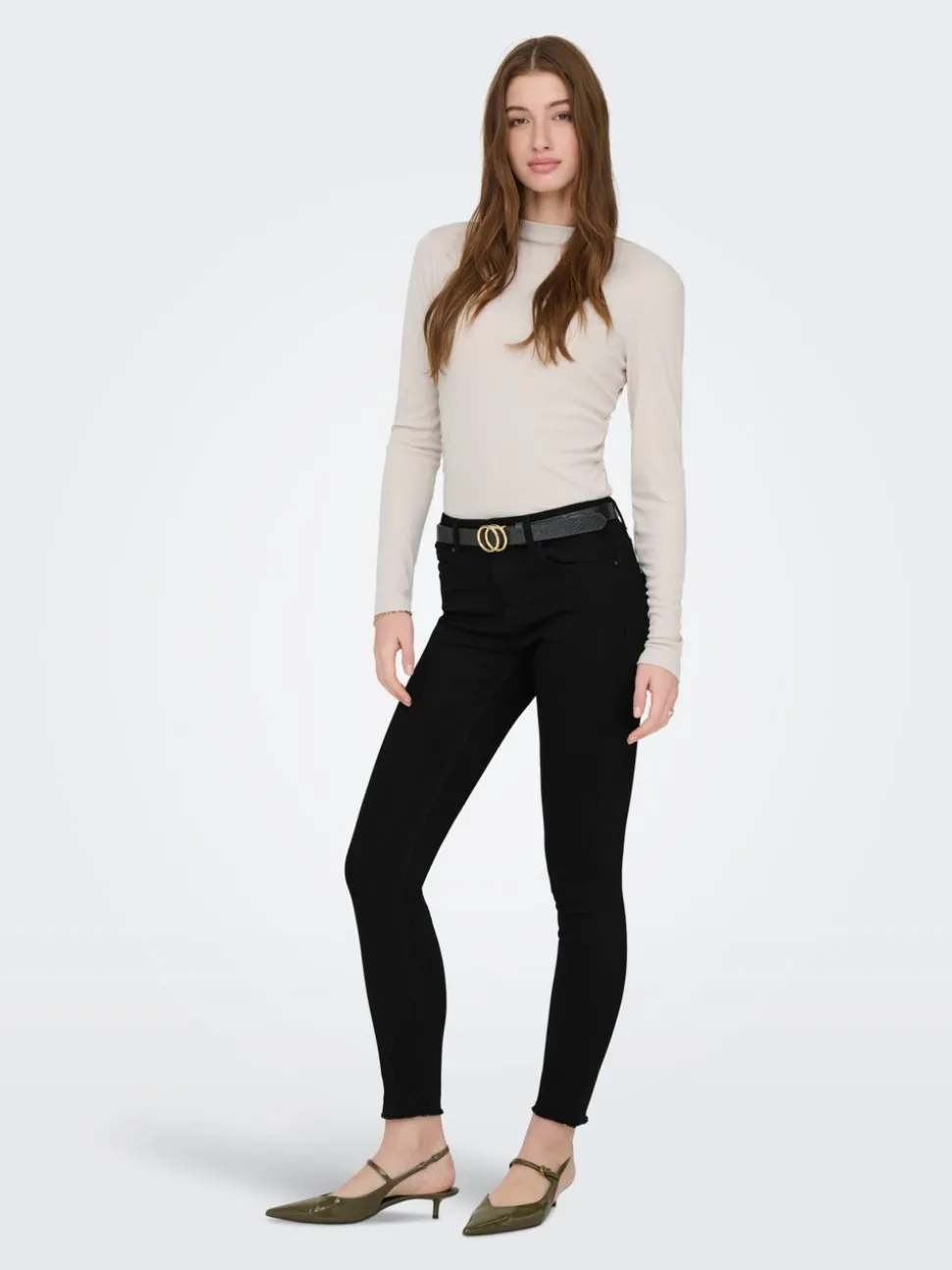 ONLBLUSH Taille moyenne Skinny Fit Longueur cheville Jeans