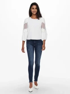 ONLBLUSH Taille moyenne Skinny Fit Longueur cheville Jeans