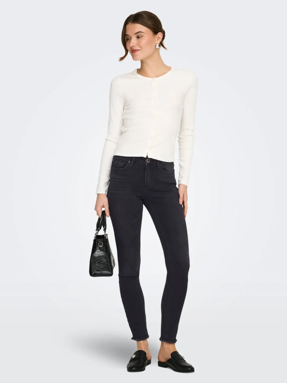 ONLBLUSH Taille moyenne Skinny Fit Longueur cheville Jeans