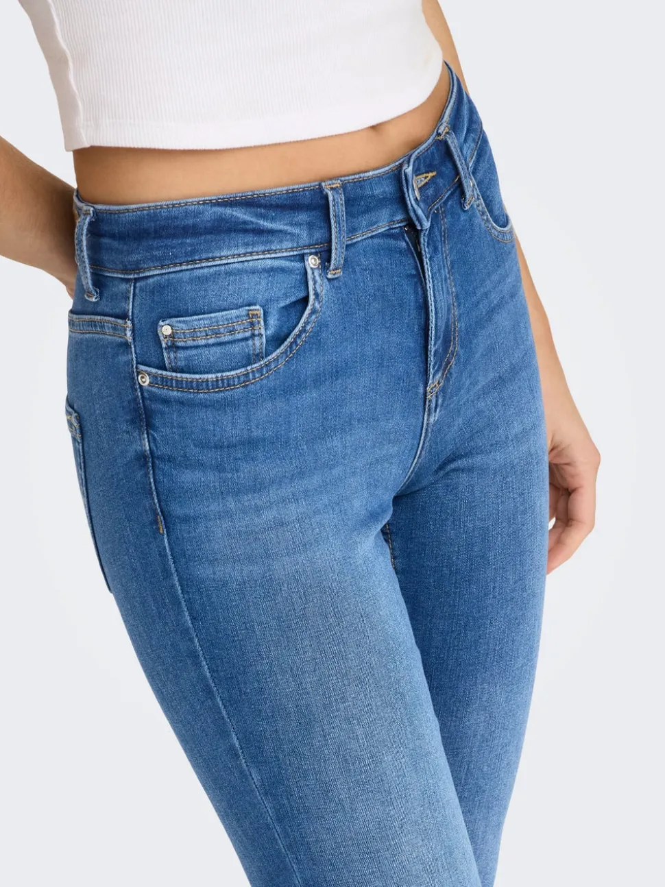 ONLBLUSH Taille moyenne Skinny Fit Longueur cheville Jeans