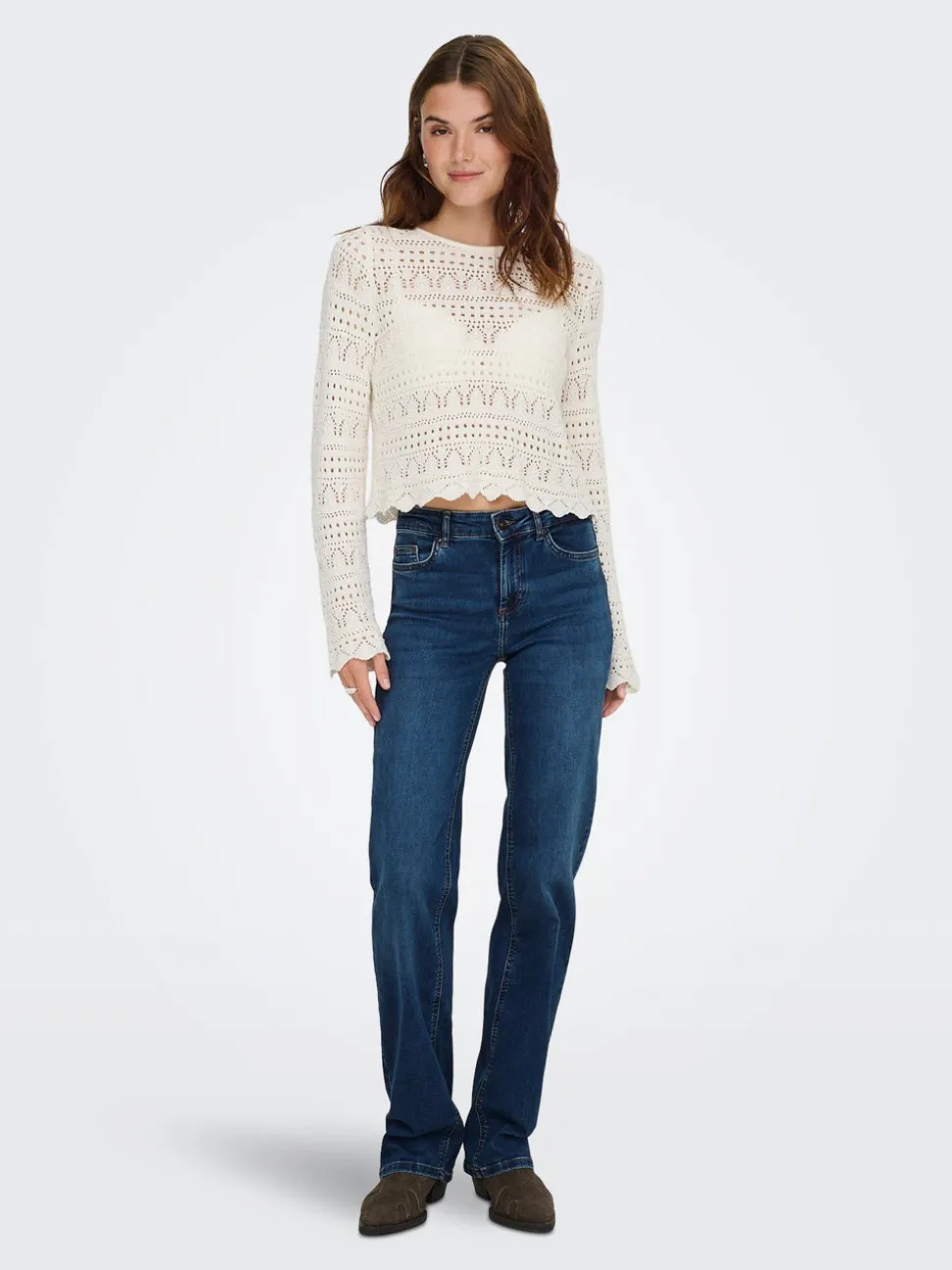 ONLBLUSH Taille moyenne Straight Fit Jeans