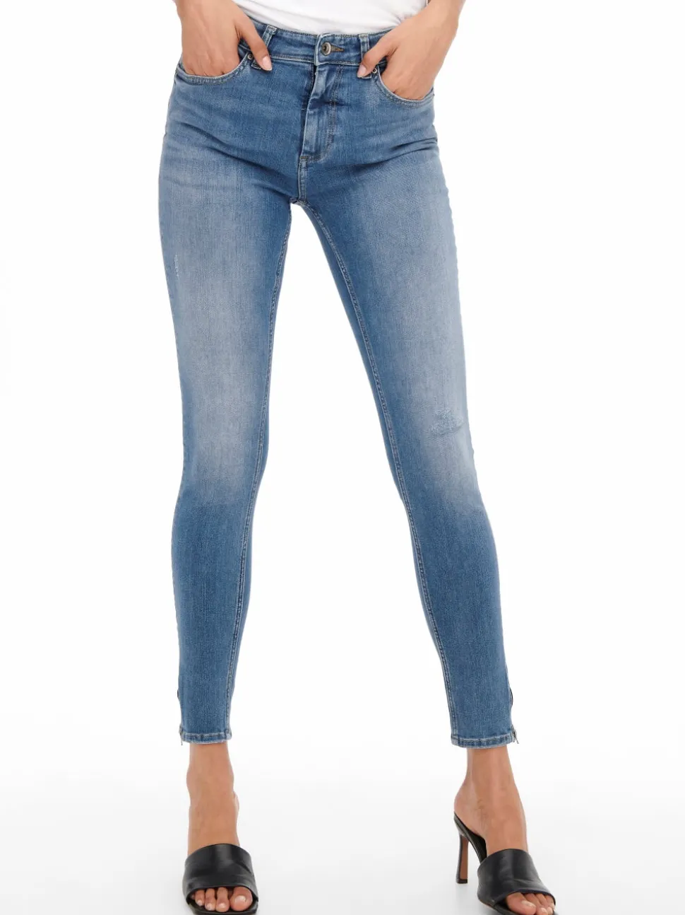 ONLBLUSH Taille moyenne Skinny Fit Longueur cheville Jeans