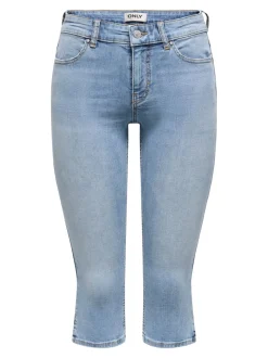 ONLBLUSH Taille moyenne Skinny Fit capri Short en denim