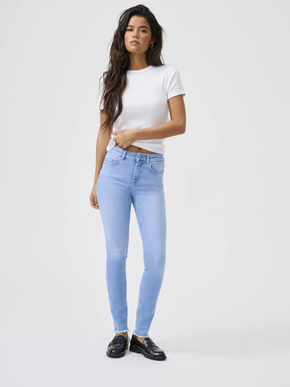 ONLBLUSH Taille haute Skinny Fit Longueur cheville Jeans