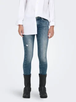 ONLBLUSH Taille moyenne Skinny Fit Longueur cheville Jeans