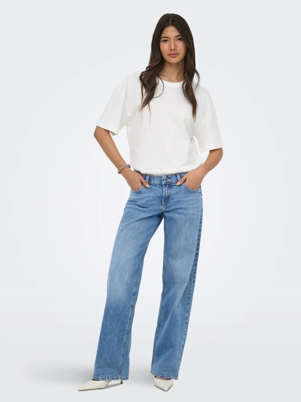 ONLBRENDA Taille basse Wide Leg Fit Jeans