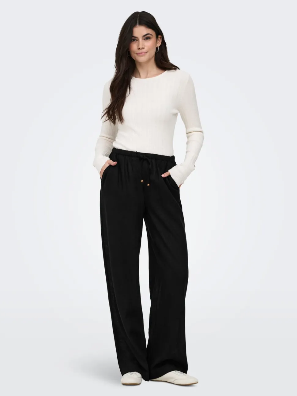 ONLBRUXELLES Straight Fit Lin Pantalon