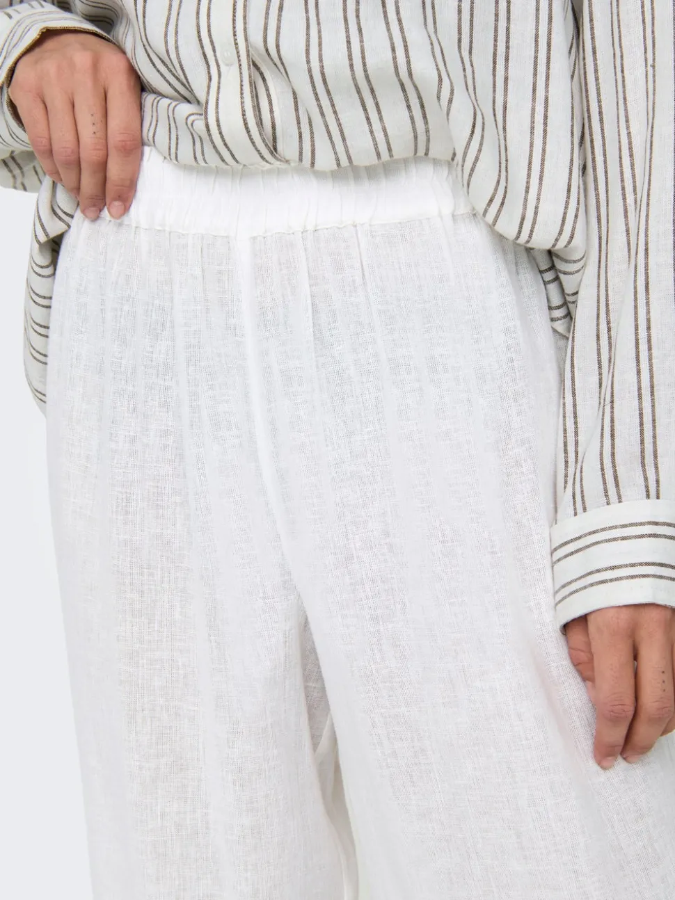 ONLBRUXELLES Straight Fit Lin Pantalon