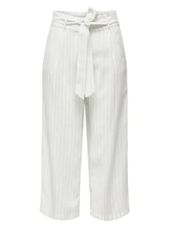 ONLCARO Cropped Fit Lin Pantalon à jambe large