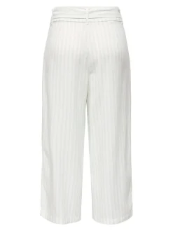 ONLCARO Cropped Fit Lin Pantalon à jambe large