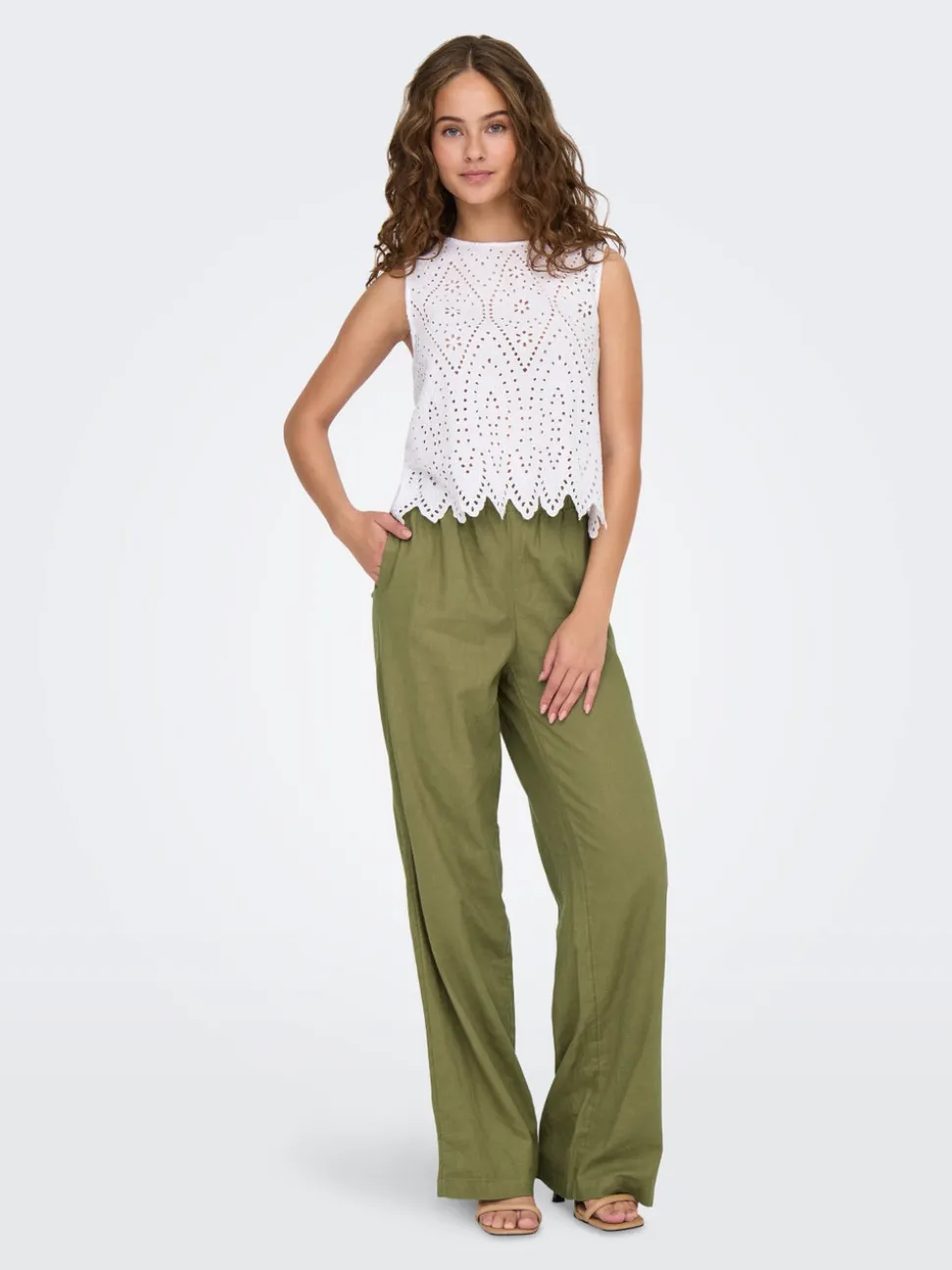 ONLCARO Loose Fit Lin Pantalon