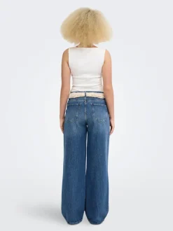 ONLCARRIE Taille moyenne Wide Leg Fit Jeans