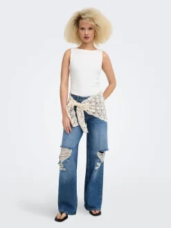 ONLCARRIE Taille moyenne Wide Leg Fit Jeans