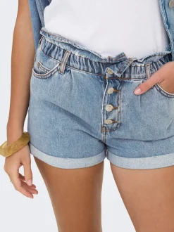 ONLCUBA Taille haute Relaxed Fit Short en denim