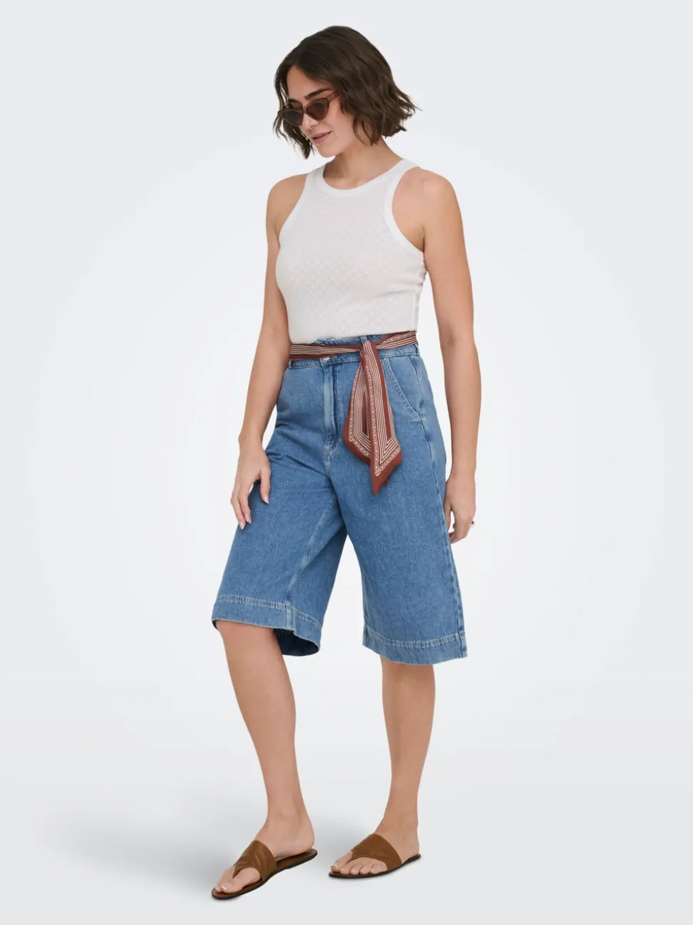 ONLDAVINA Taille moyenne Regular Fit Short en denim
