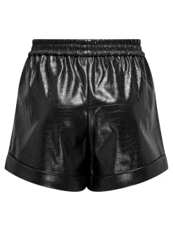 ONLDITTE Oversize Fit Short en simili-cuir