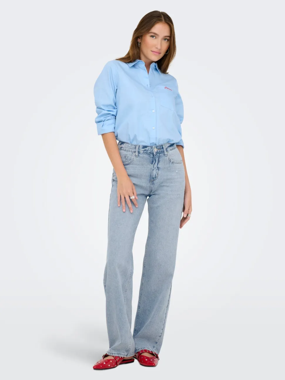 ONLELLA Taille moyenne Straight Fit Jeans